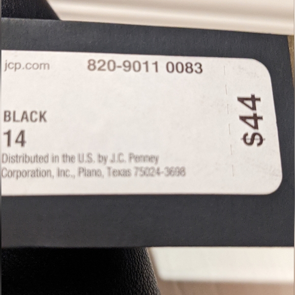 NWT Women's 14 Worthington Black Faux Leather Midi Skirt - Picture 2 of 2